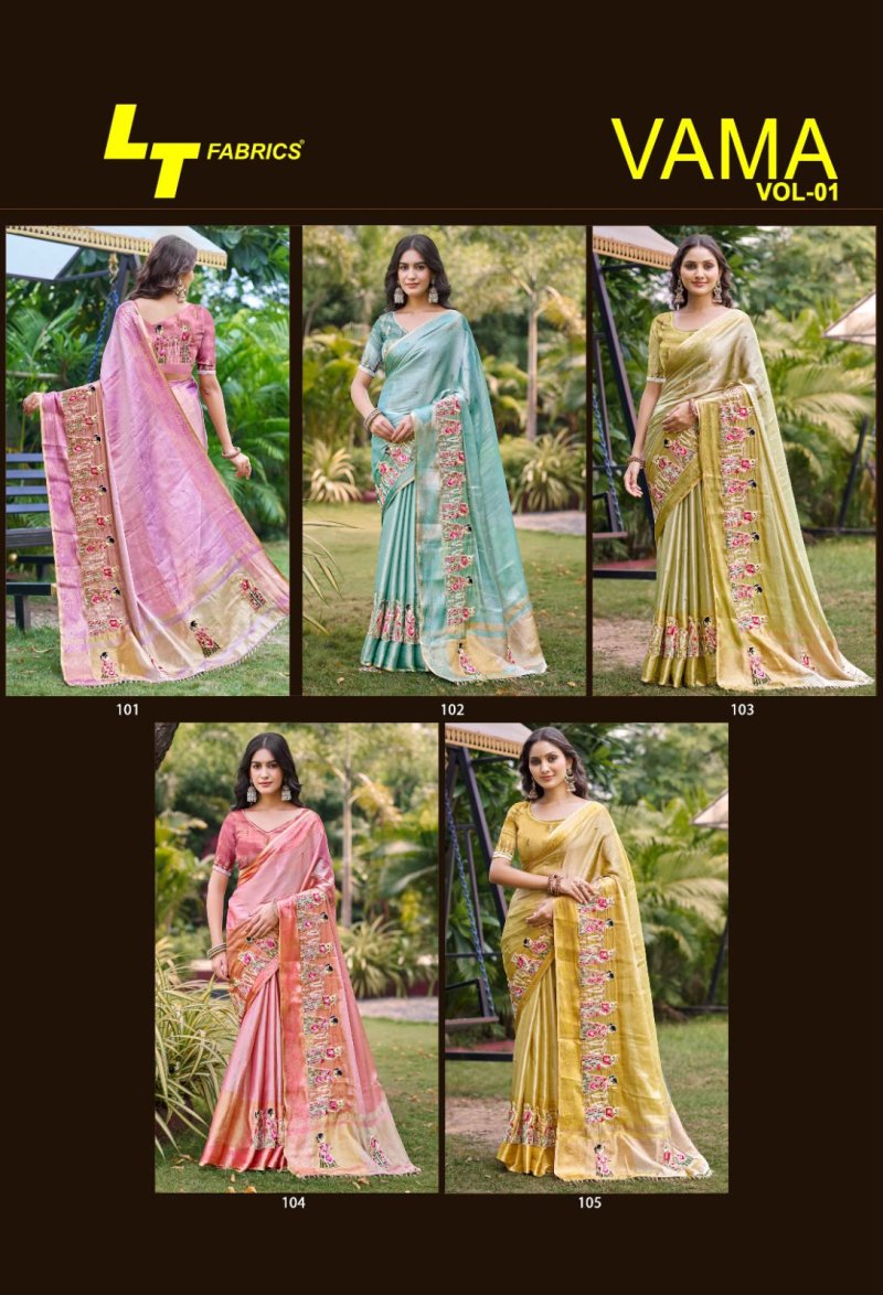 Vama Vol 1 By Lt Kora Silk Beads Work Saree 